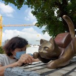 藝術(shù)家─曾永玲凝視細(xì)節(jié)、觀看各方角度，找尋著最適合喵星人的落腳之處。