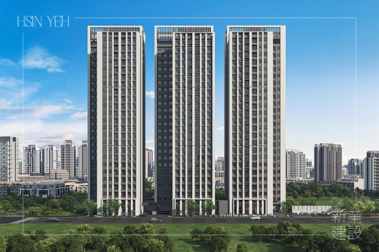21年專業(yè)建築職人，新業(yè)於竹南首發(fā)！打造站前首座地標建築，在追求極致的路上，預(yù)見下一座科技新城。(圖為 新業(yè)恆一 建築外觀3D示意圖)