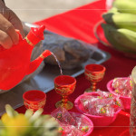 斟上一杯敬天地的心，願(yuàn)直達(dá)天聽，期盼工程順利圓滿。