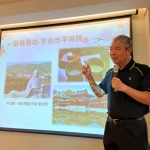 新業(yè)建設穆椿松名譽董事長，講座當天彷彿化身為「說書先生」，帶領大家穿越時空進入日本武士時代。