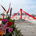 沙鹿蜜境【微丘森鄰】，在5/16吉時舉行開工典禮，建築謙藏在花海綠海中，期盼共好森活。