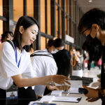 仔細(xì)核對(duì)住戶(hù)的資料及確認(rèn)票券張數(shù)，為的就是要讓新業(yè)住戶(hù)們?cè)诨顒?dòng)中留下難忘回憶。