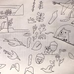 來自藝術(shù)家張婷雅的手稿，充滿了想像空間，串聯(lián)旱溪鳥類，臺灣特有的動植物，與自然環(huán)境共容並生生不息。