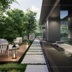 新業(yè)恆一社區(qū)，提供輕食廚房&泳池 SPA 俱樂部，讓住戶回家即度假，隨時隨地皆能輕鬆寫意。(圖為 新業(yè)恆一 泳池3D示意圖)