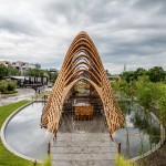 該企業(yè)館在花博展區(qū)，是一個(gè)亮眼的地標(biāo)。業(yè)者提供