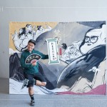 『新業(yè)掌門人在此！』，精心設(shè)計的手拿牌搭配靈活的肢體動作，住戶恣意發(fā)揮，呈現(xiàn)心目中武林大俠的模樣。